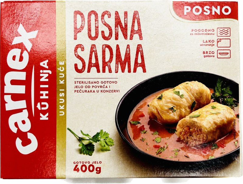 Carnex Lean Cabbage Rolls Posna Sarma 400g