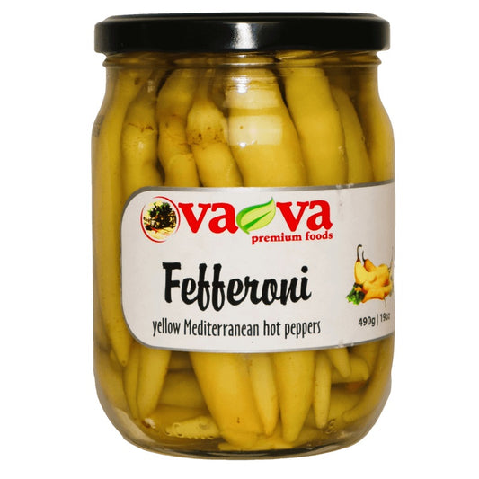 Hot Yellow Fefferoni Peppers Vava 490g