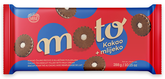 Kras Moto Cocoa Milk Biscuits 288g