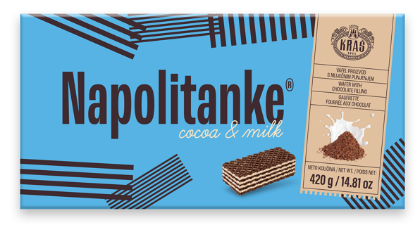 Kras Napolitanke Cocoa & Milk 420g