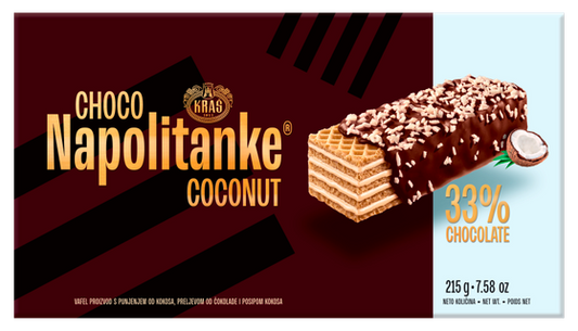 Kras Napolitanke Choc Covered coconut 215g