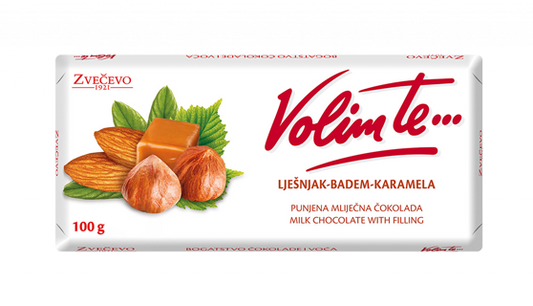 Zvecevo Volim te Hazelnut Almond Caramel 100g