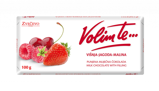 Zvecevo Volim te Strawberry Raspberry 100g