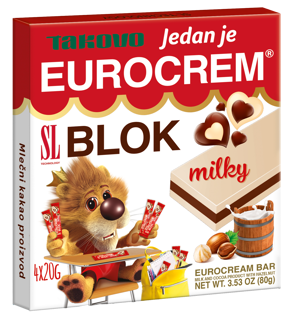Takovo Eurocream Milky Hazelnut Cocoa Bar 80g