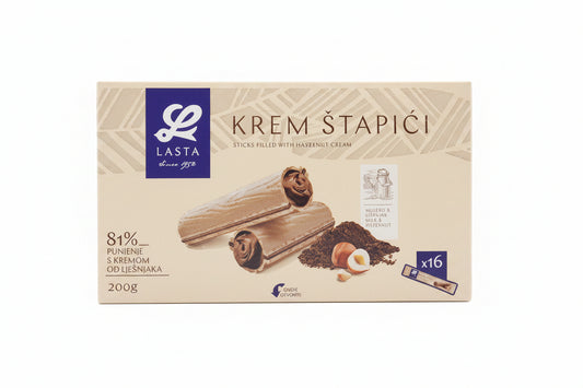 Lasta Sticks Filled with Hazelnut 200g